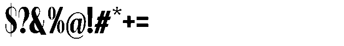 Modernity Black Condensed Font OTHER CHARS