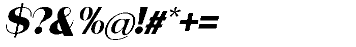 Modernity Black Expanded Italic Font OTHER CHARS