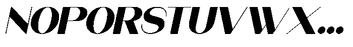 Modernity Black Expanded Italic Font UPPERCASE