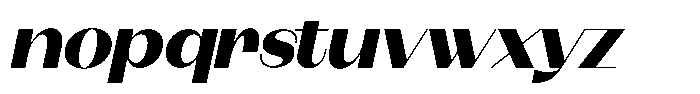 Modernity Black Expanded Italic Font LOWERCASE
