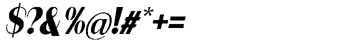 Modernity Black Italic Font OTHER CHARS