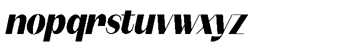 Modernity Black Italic Font LOWERCASE