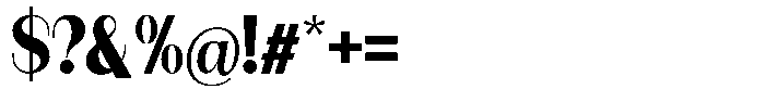 Modernity Black Font OTHER CHARS