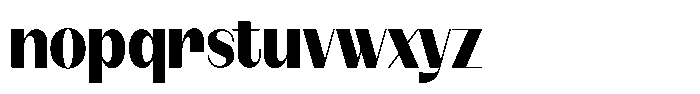 Modernity Black Font LOWERCASE