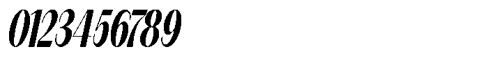 Modernity Bold Condensed Italic Font OTHER CHARS