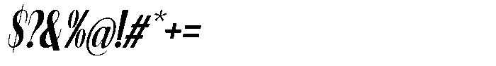 Modernity Bold Condensed Italic Font OTHER CHARS