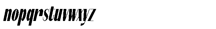 Modernity Bold Condensed Italic Font LOWERCASE