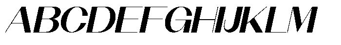 Modernity Bold Expanded Italic Font UPPERCASE