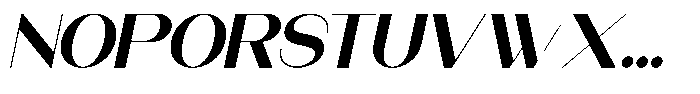 Modernity Bold Expanded Italic Font UPPERCASE
