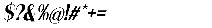 Modernity Bold Italic Font OTHER CHARS