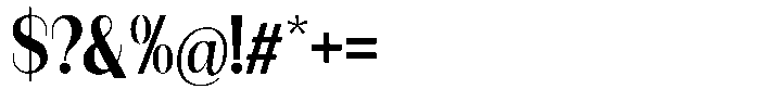 Modernity Bold Font OTHER CHARS