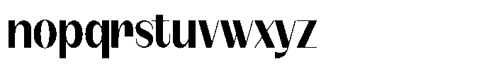 Modernity Bold Font LOWERCASE