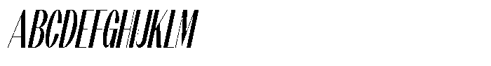 Modernity Condensed Italic Font UPPERCASE