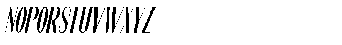 Modernity Condensed Italic Font UPPERCASE