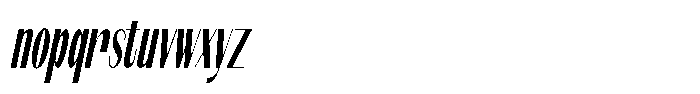 Modernity Condensed Italic Font LOWERCASE