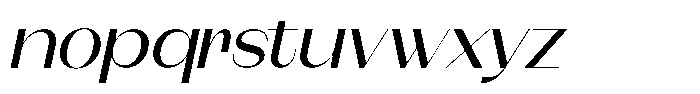 Modernity Expanded Italic Font LOWERCASE