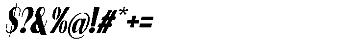 Modernity Extra Black Condensed Italic Font OTHER CHARS