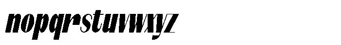 Modernity Extra Black Condensed Italic Font LOWERCASE