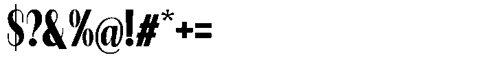 Modernity Extra Black Condensed Font OTHER CHARS