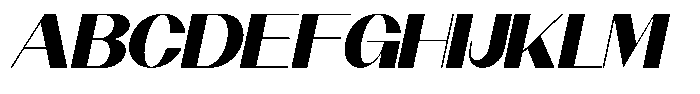 Modernity Extra Black Expanded Italic Font UPPERCASE