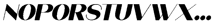 Modernity Extra Black Expanded Italic Font UPPERCASE