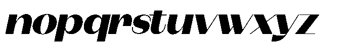 Modernity Extra Black Expanded Italic Font LOWERCASE