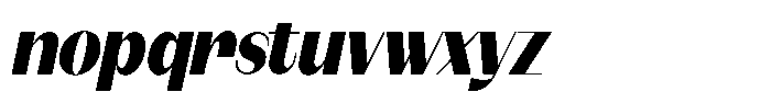 Modernity Extra Black Italic Font LOWERCASE
