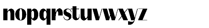 Modernity Extra Black Font LOWERCASE