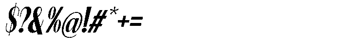Modernity Extra Bold Condensed Italic Font OTHER CHARS