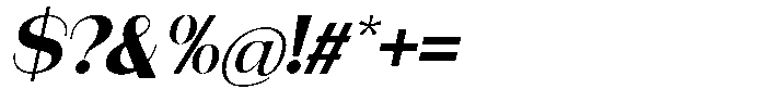 Modernity Extra Bold Expanded Italic Font OTHER CHARS