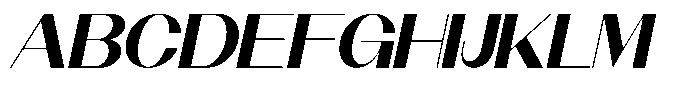 Modernity Extra Bold Expanded Italic Font UPPERCASE