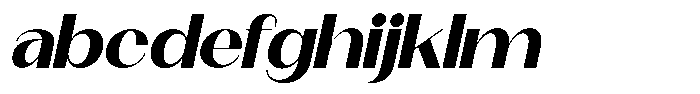 Modernity Extra Bold Expanded Italic FONT