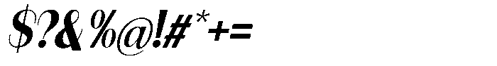 Modernity Extra Bold Italic Font OTHER CHARS