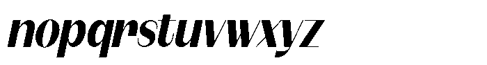 Modernity Extra Bold Italic Font LOWERCASE