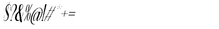 Modernity Extra Light Condensed Italic Font OTHER CHARS
