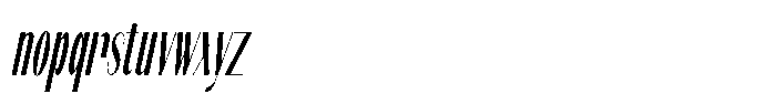 Modernity Extra Light Condensed Italic Font LOWERCASE