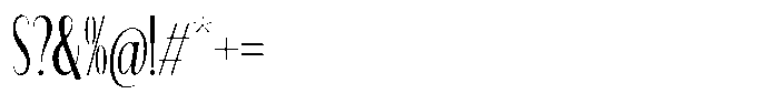 Modernity Extra Light Condensed Font OTHER CHARS