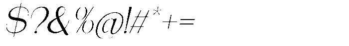 Modernity Extra Light Expanded Italic Font OTHER CHARS