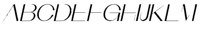 Modernity Extra Light Expanded Italic Font UPPERCASE