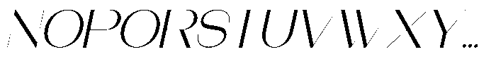 Modernity Extra Light Expanded Italic Font UPPERCASE