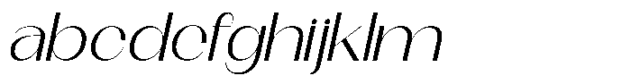 Modernity Extra Light Expanded Italic FONT