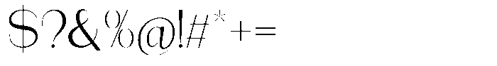 Modernity Extra Light Expanded Font OTHER CHARS