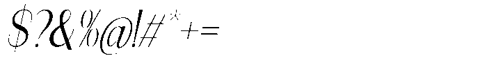 Modernity Extra Light Italic Font OTHER CHARS