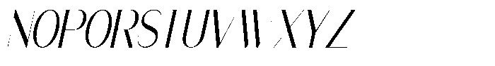 Modernity Extra Light Italic Font UPPERCASE