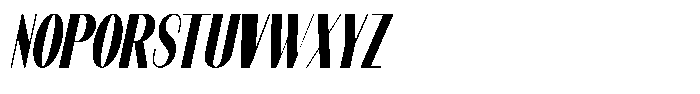 Modernity Heavy Condensed Italic Font UPPERCASE