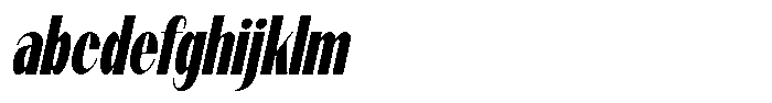 Modernity Heavy Condensed Italic FONT