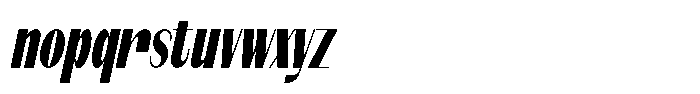 Modernity Heavy Condensed Italic Font LOWERCASE