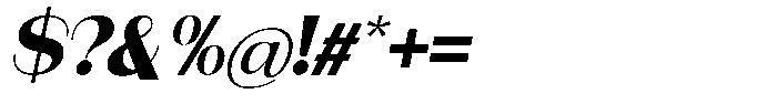Modernity Heavy Expanded Italic Font OTHER CHARS