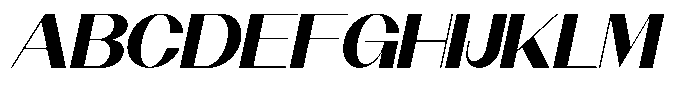Modernity Heavy Expanded Italic Font UPPERCASE