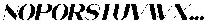 Modernity Heavy Expanded Italic Font UPPERCASE
